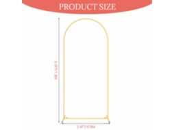 Arco de Metal 6ft Dourado para Casamento Aniversário Festas Jardim Decoração de Fundo