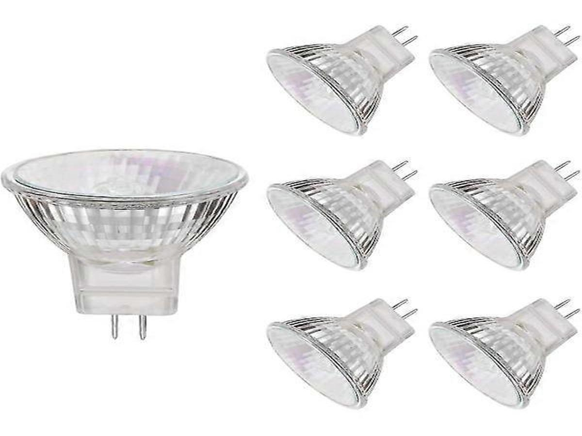 Lurelia Pack De 6 Lâmpadas Halógenas Mr11 Gu4 20w 12v 2700k, Branca Quente, Regulável, Sem Cintilação, Luz Estavel