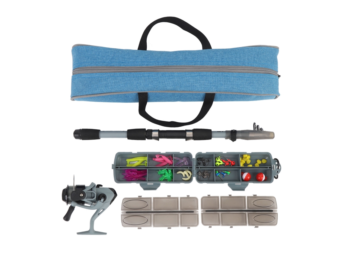 Kit de Pesca Infantil com Vara Telescópica 1.65m
