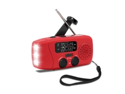 Rádio portátil de emergência HEXINYIGJLY, energia solar, preparação, vermelho