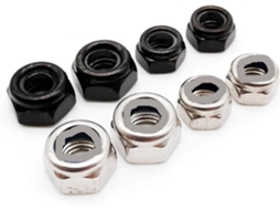 Porcas De Aço Inoxidável, Porca Nylock De Aço Inoxidável Preta Carbono Preto, M14, 10 Unidades