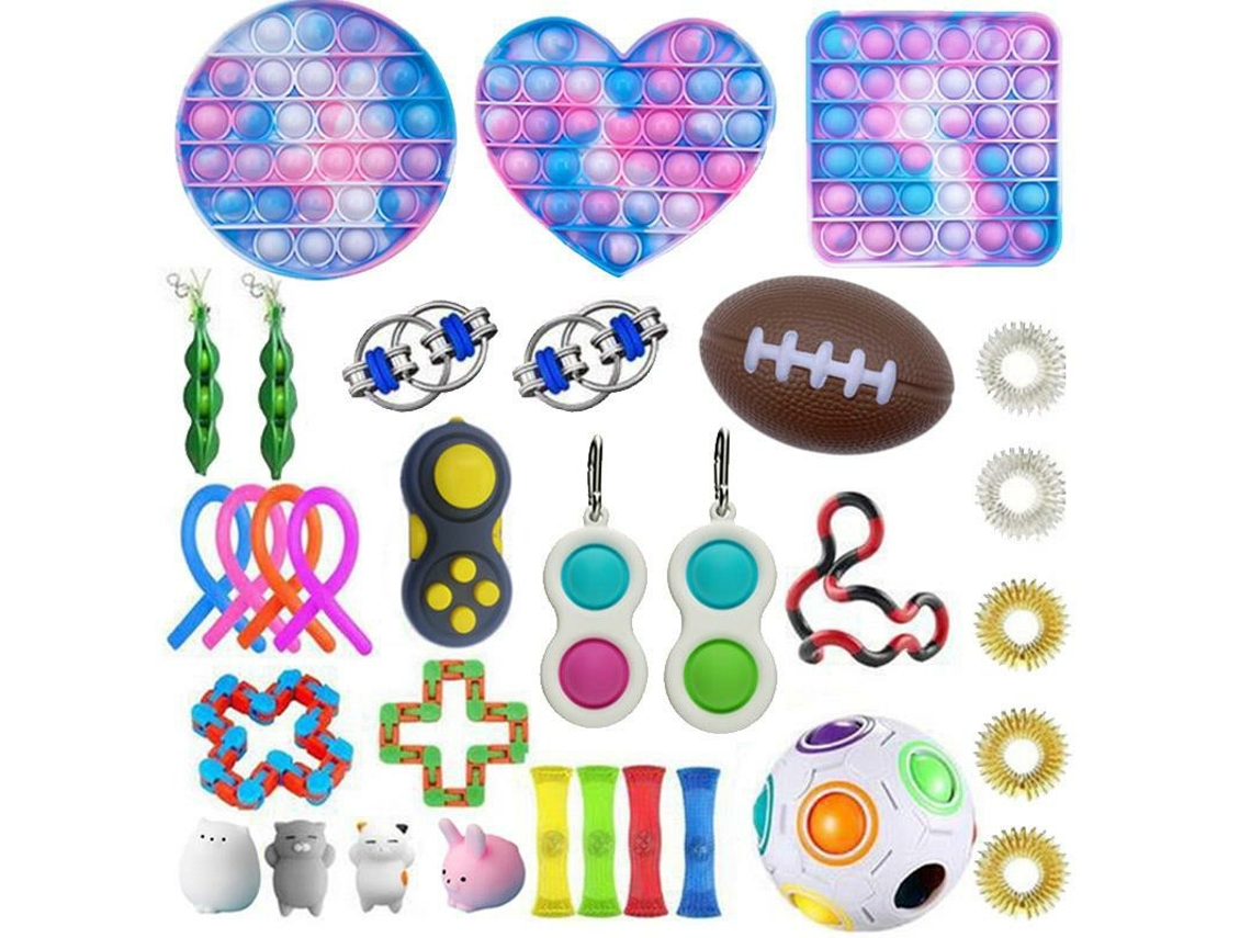 Mali 32pcs Conjunto de Brinquedos Sensoriais Antiestress para Crianças e Adultos