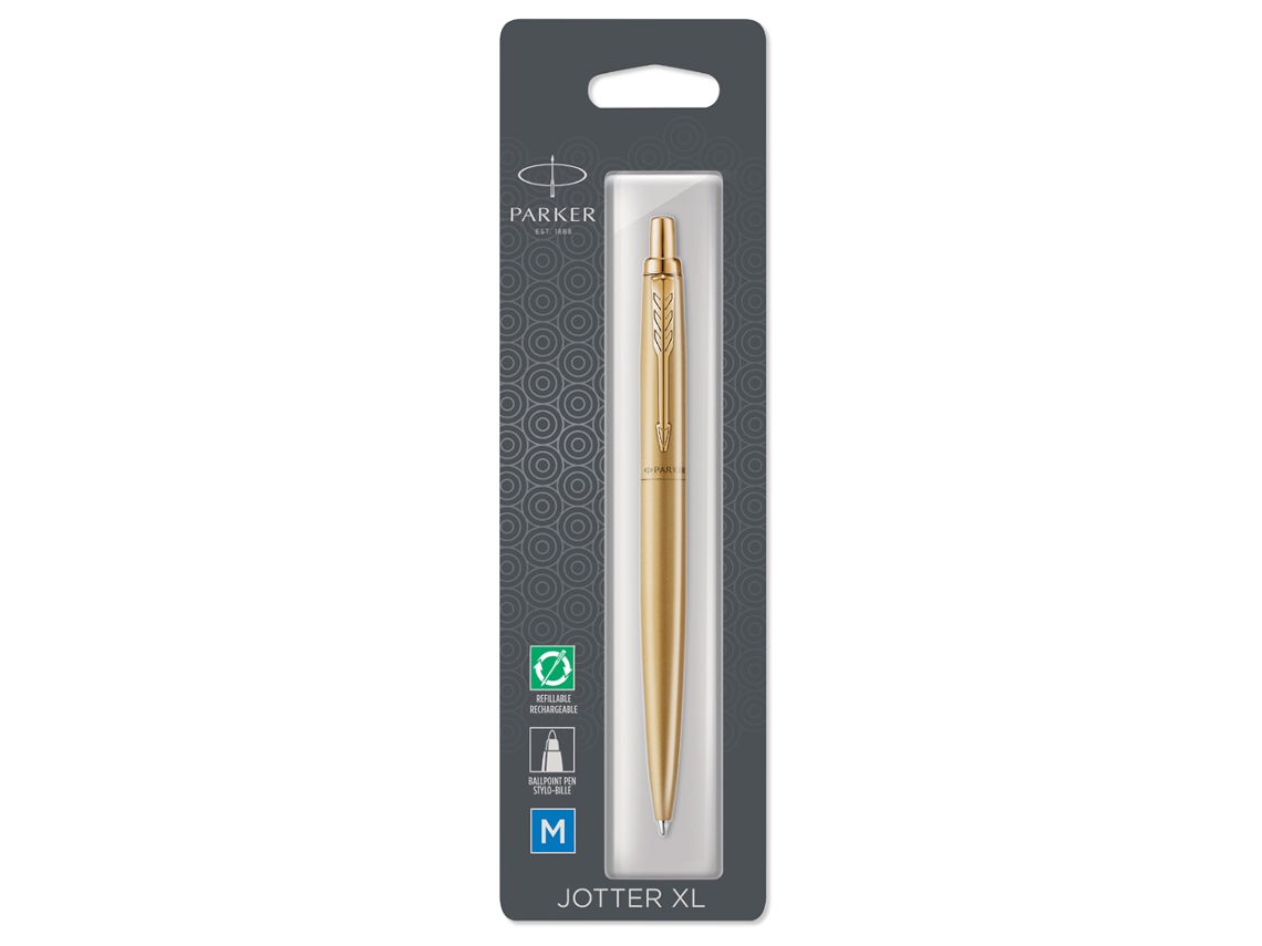 Caneta Esferográfica Retrátil PARKER Jotter Xl Monocromática Ouro Amarelo