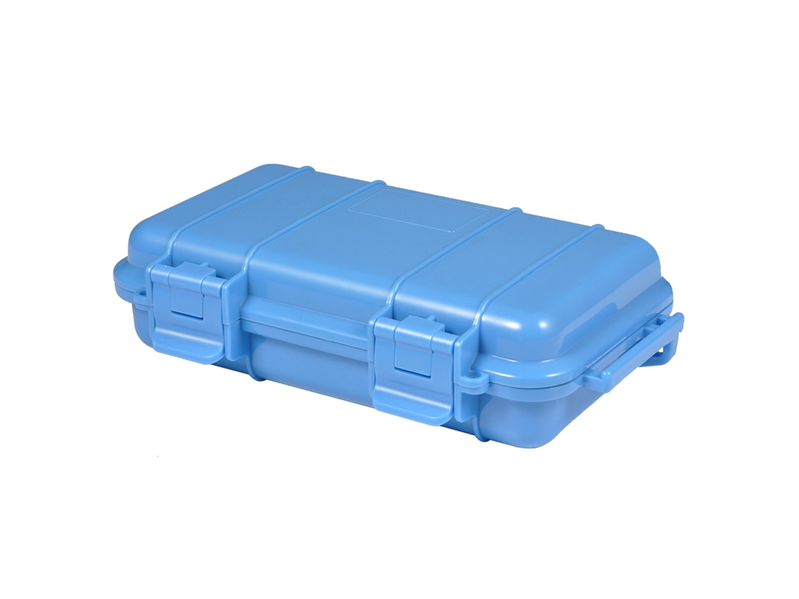 Caixa Estanque À Prova D'água E Resistente A Impactos Com 2 Fivelas Em Formato De U Para Pesca, Camping E Trilhas (azul P)