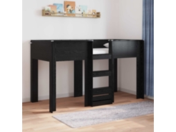 Vidaxl Beliche Para Crianças Carvalho Preto 75 X 190 Cm