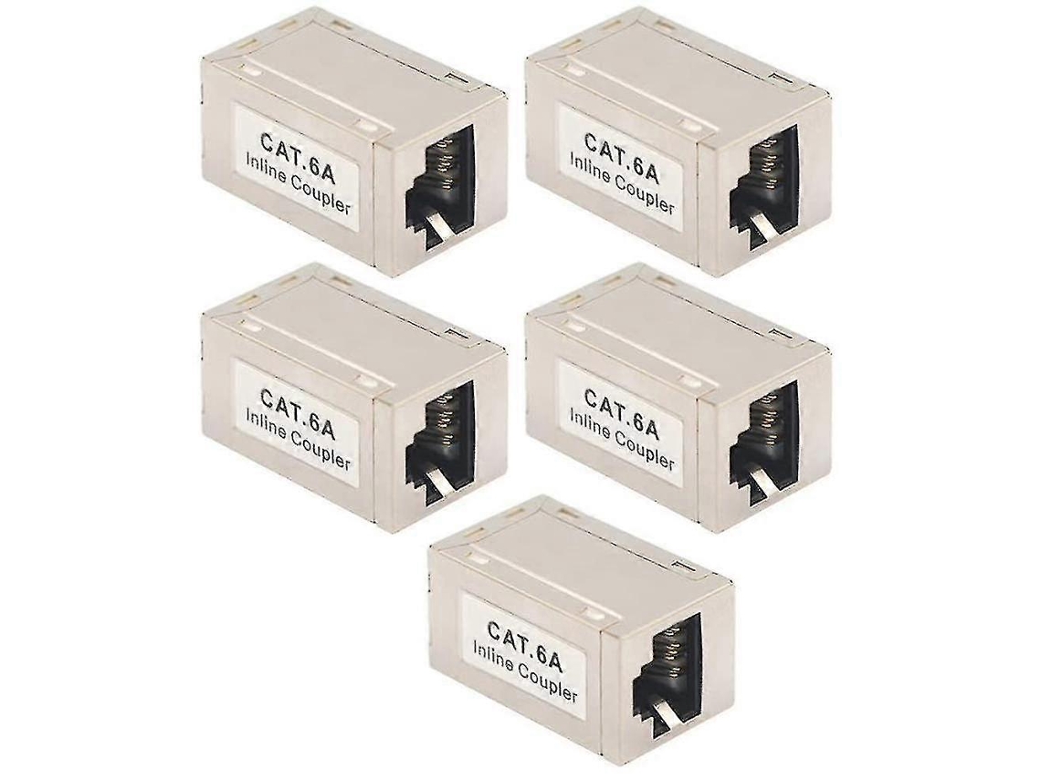 Pacote Com 5 Adaptadores Ethernet Cat6 A (modelo Mais Recente De 2025) Conector Rj45 Para Extensão Rede Lan-aquaforge
