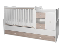 Berço Conversível Em Cama Minimax By Lorelli Branco+âmbar Novo