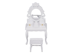 Taburete Para Boneca 1:12 Móvel De Quarto Em Miniatura Acessório De Dollhouse Diy Decoração Branco