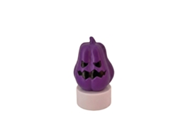 Laxiscreed Vela Led De Halloween Com Fantasma Para Decoração E Festa De Terror, Luz De Abóbora Roxa