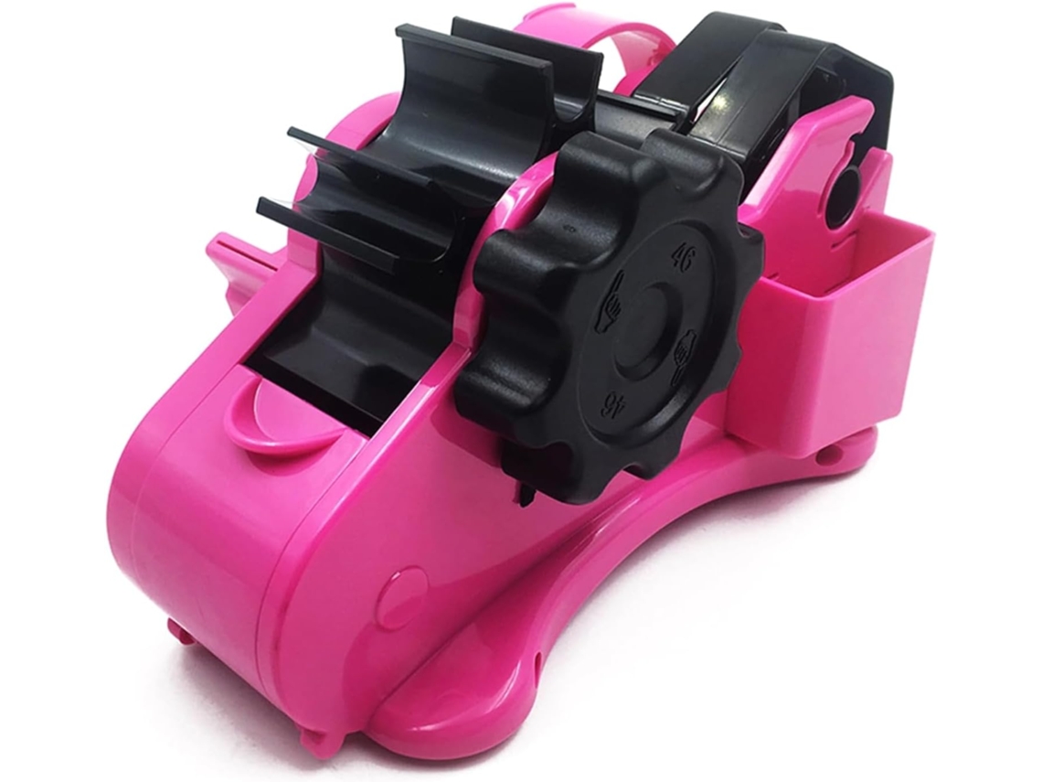 Dispensador De Fita Térmica Mesa, Semiautomático, Com Dupla Função De Corte E Compartimento Para Caneta, Ideal Para