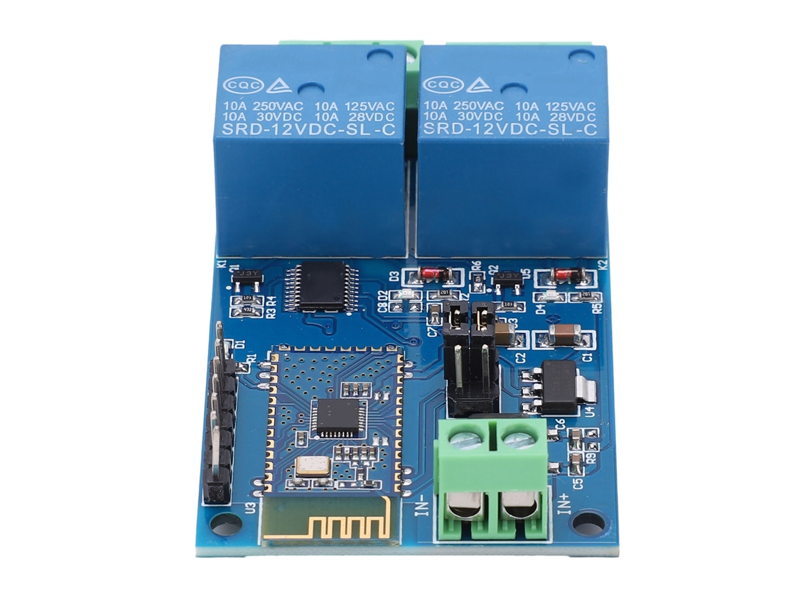 Laxiscreed Módulo Relé Bluetooth Dual-channel 12v Dc Para Automação Residencial Com Controlo Remoto Android