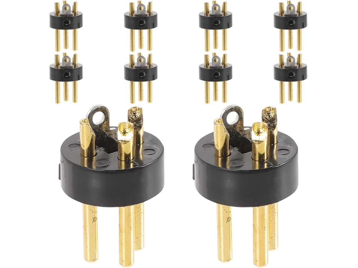 Conector Xlr De 3 Pinos Em Metal E Abs, Pacote Com 10 Unidades