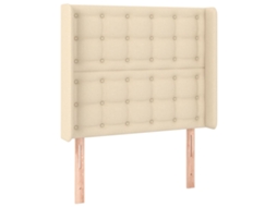 Cabeceira de Cama com Abas Tecido Creme MAISON EXCLUSIVE (83x16x118 cm)
