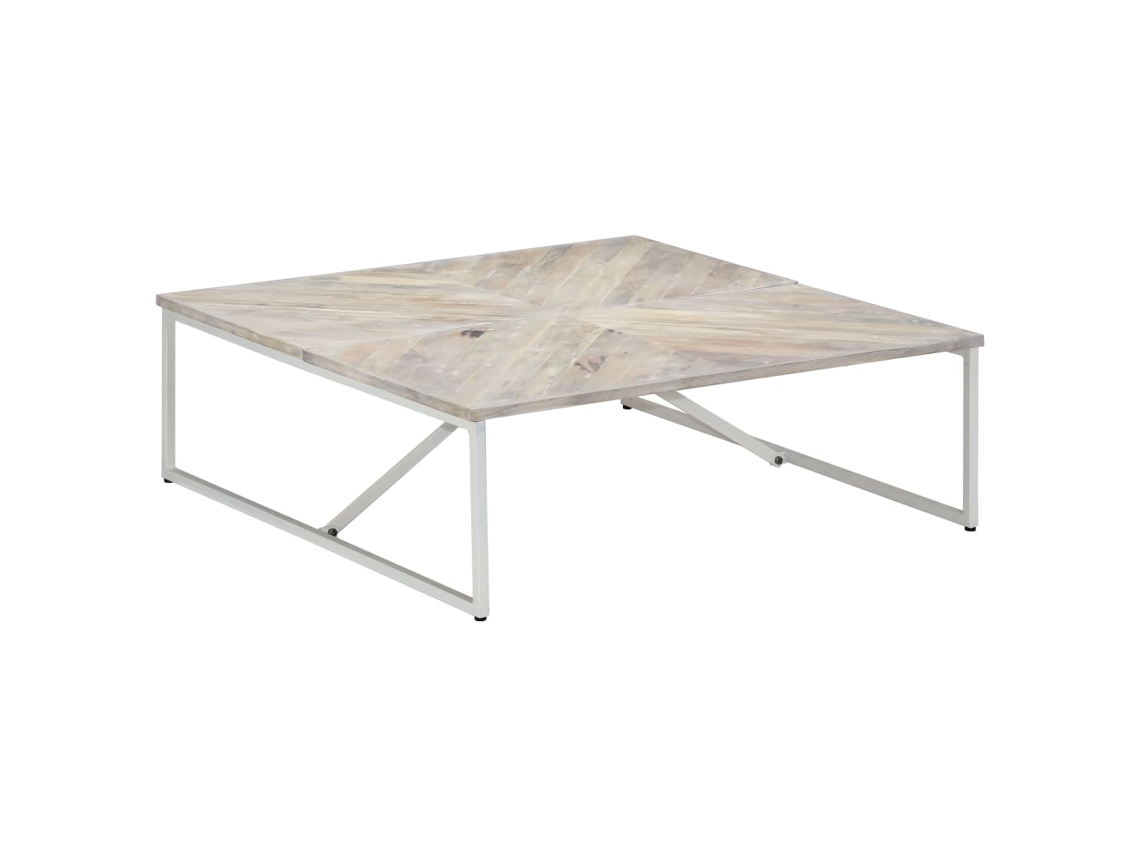 Vidaxl Mesa De Centro 110x110x36 Cm Madeira De Mangueira Maciça