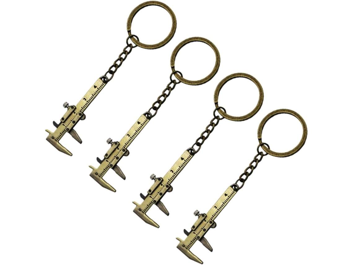 Paquímetro Mini Labrimp De 4 Peças Com Chaveiro, Portátil, Compacto,