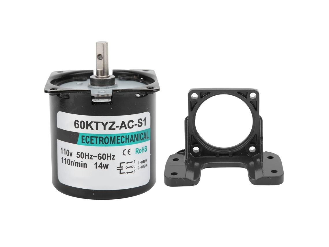 Motor Síncrono Ca 14w Xd60ktyz 110rpm 110v Imã Permanente Alta Torção Eixo Central Controle 2 Vias