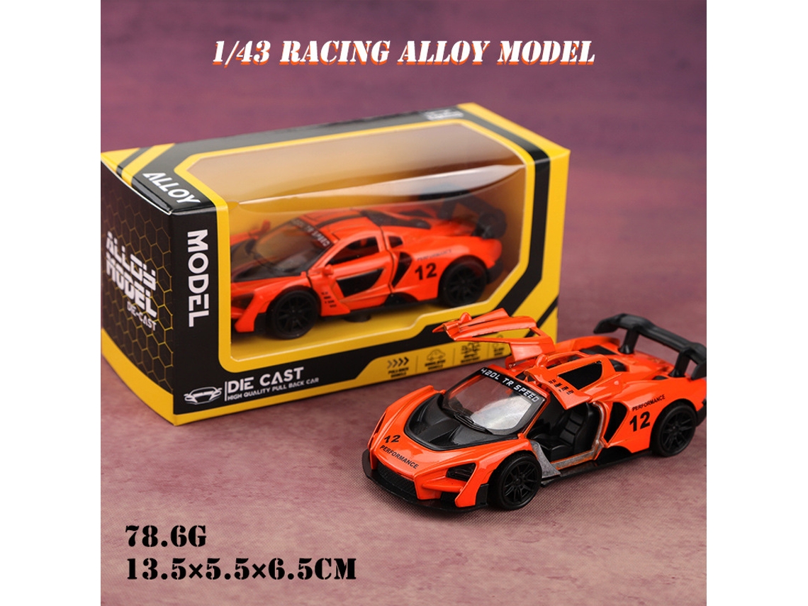 Miniatura de Carro em Liga Metálica, Escala 1/43, com Mecanismo de Fricção, Brinquedo Infantil. MDUG