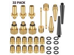 Conjunto de 25 Adaptadores de Válvula para Bomba Sv, Av, Dv, Dunlop, Presta com Anel