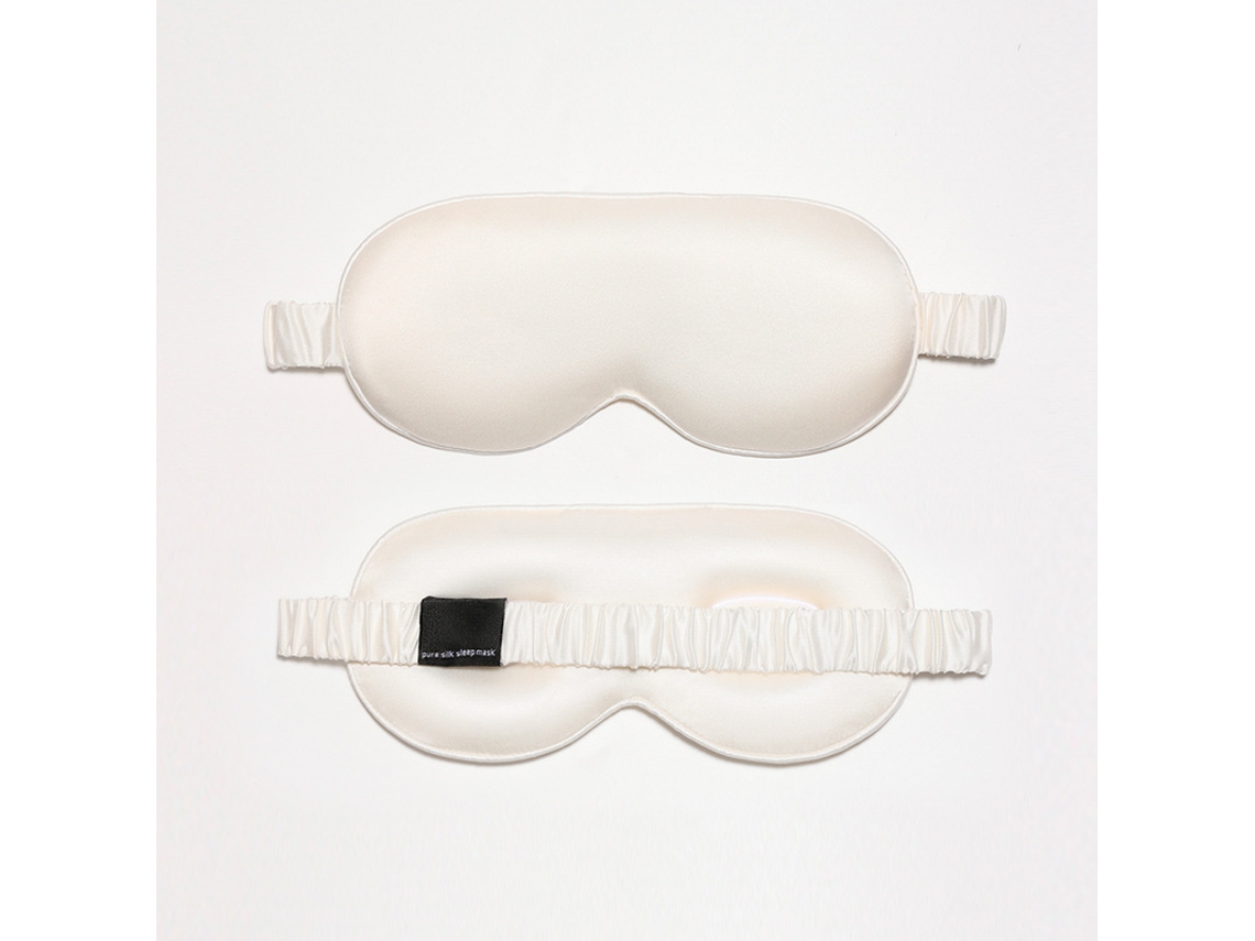 Máscara De Dormir Ajustável Em Seda De Amoreira 100% Pura venda Suave E Agradável, Bloqueia A Luz Perfeitamente Branco Hexinyigjly