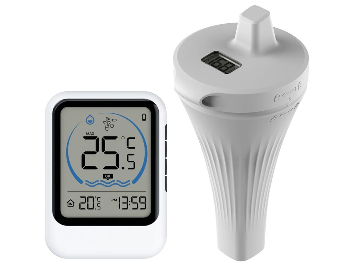 Termômetro Digital Flutuante AQUAFORGE, Ip67, Visor LCD para Medir Temperatura da Água em Piscinas, Spas, Jacuzzis e Aquários