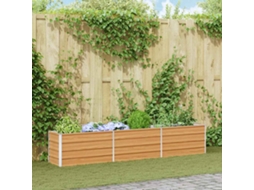 Vidaxl Canteiro De Jardim Elevado Marrom Claro 240 X 40 X 45 Cm