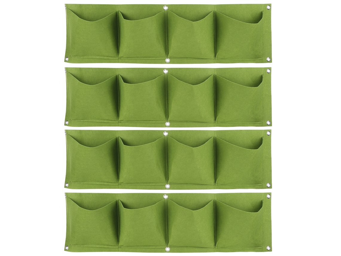 Sacos de Plantio Parede 4 Bolsos Feltro 4pcs S/MARCA