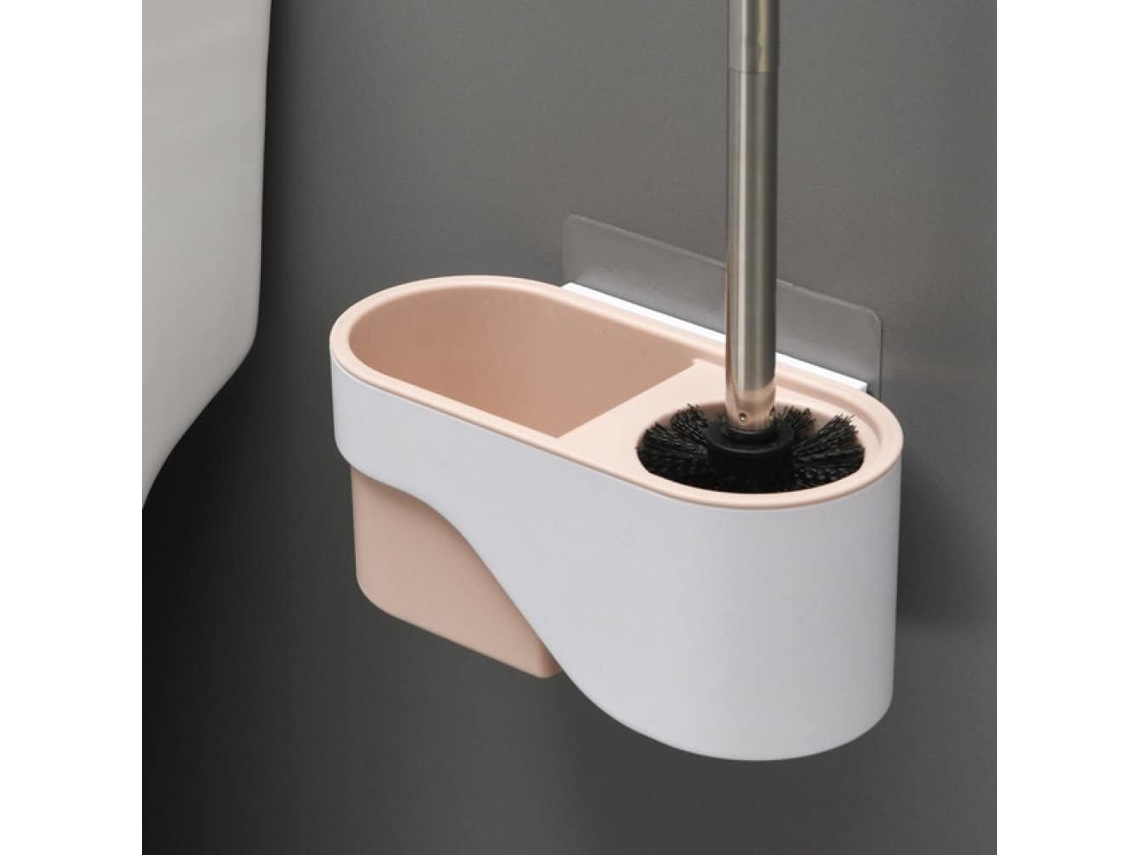 Escova De Vaso Sanitário Com Cabo Longo, Sem Furos Ou Cantos Mortos, Para Montagem Na Parede.