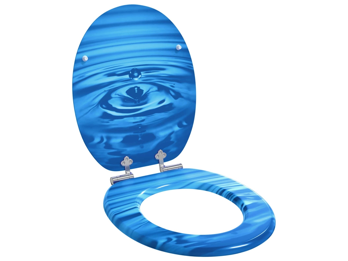 Conjunto 1 Tampa Para Assento De Sanita Vidaxl Azul Mdf (44 X 38 Cm)