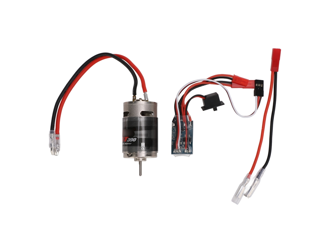Kit Motor De Escova Rc 28t 390 Com Esc De 30a E Cabo Adaptador Para Carro E Barco Rc 1/16 1/18