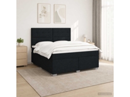 Vidaxl Cama Box Spring Com Colchão Preto 180 X 200 Cm Tecido