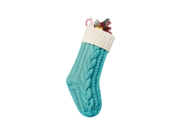 Meias de Lã Tricotadas Natal Tiffany Blue LAXISCREED