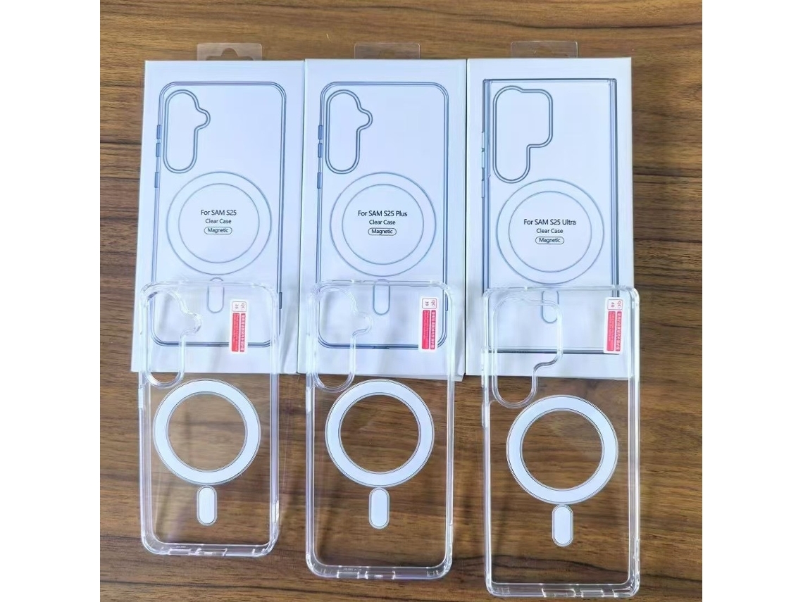 Capa Magnética Transparente Em Acrílico Para Iphone 17 Pro