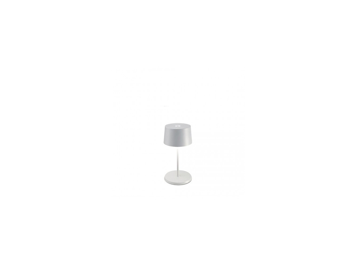 Olivia Pro Mini Branco Recarregável e Regulável Led Candeeiro de Mesa ZAFFERANO