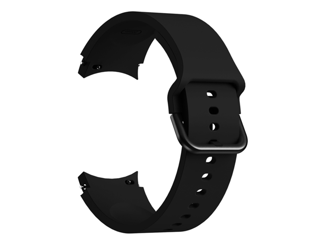 Bracelete Para Samsung Galaxy Watch 4 Classic (42mm) - Silicone Universal Com Fivela - Preto
