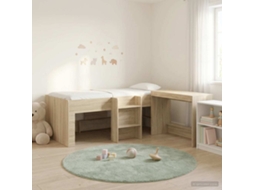 Vidaxl Cama Alta Para Crianças Com Mesa 2 Unid. Carvalho Sonoma