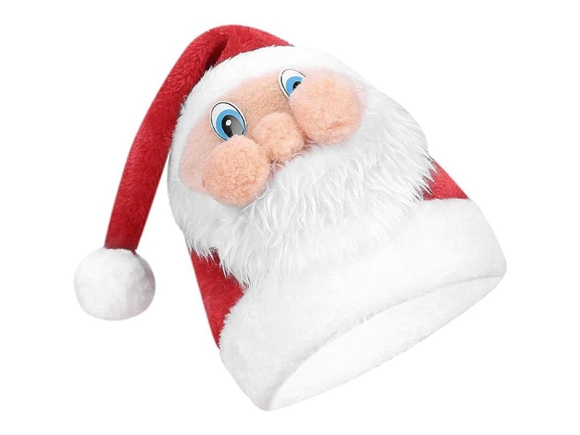 Chapéu de Natal Grosso de Pelúcia, Acessório de Festa | S/MARCA