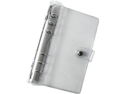 Pastas Transparentes Para Cadernos, Estilo Fichário De 6 Argolas, Macias Com Fecho De Pressão, Pastas Transparentes