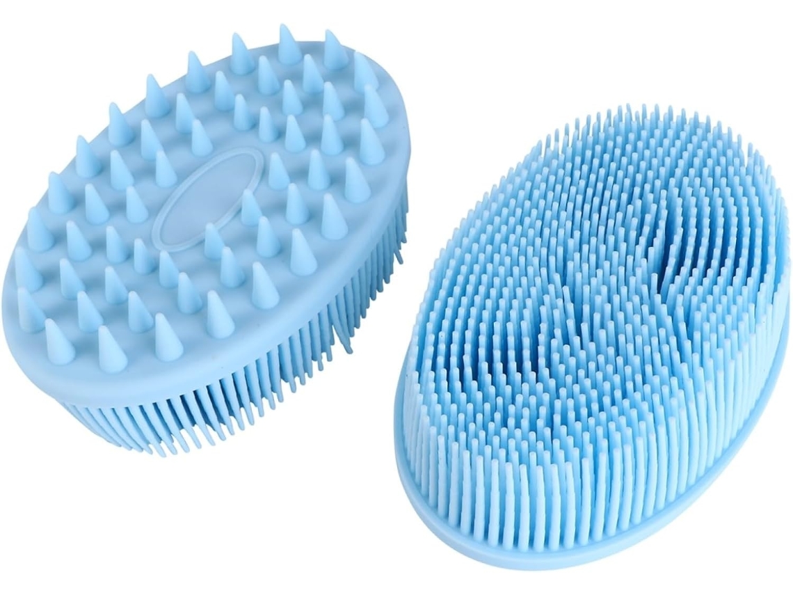 Lurelia Conjunto De 2 Escovas De Banho Para Bebé, Silicone Macio, Massagem Suave E Portátil, Uso Diário Suave