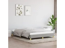 Vidaxl Estrutura de Cama Sem Colchão 140x200 Cm Tecido Cinzento claro