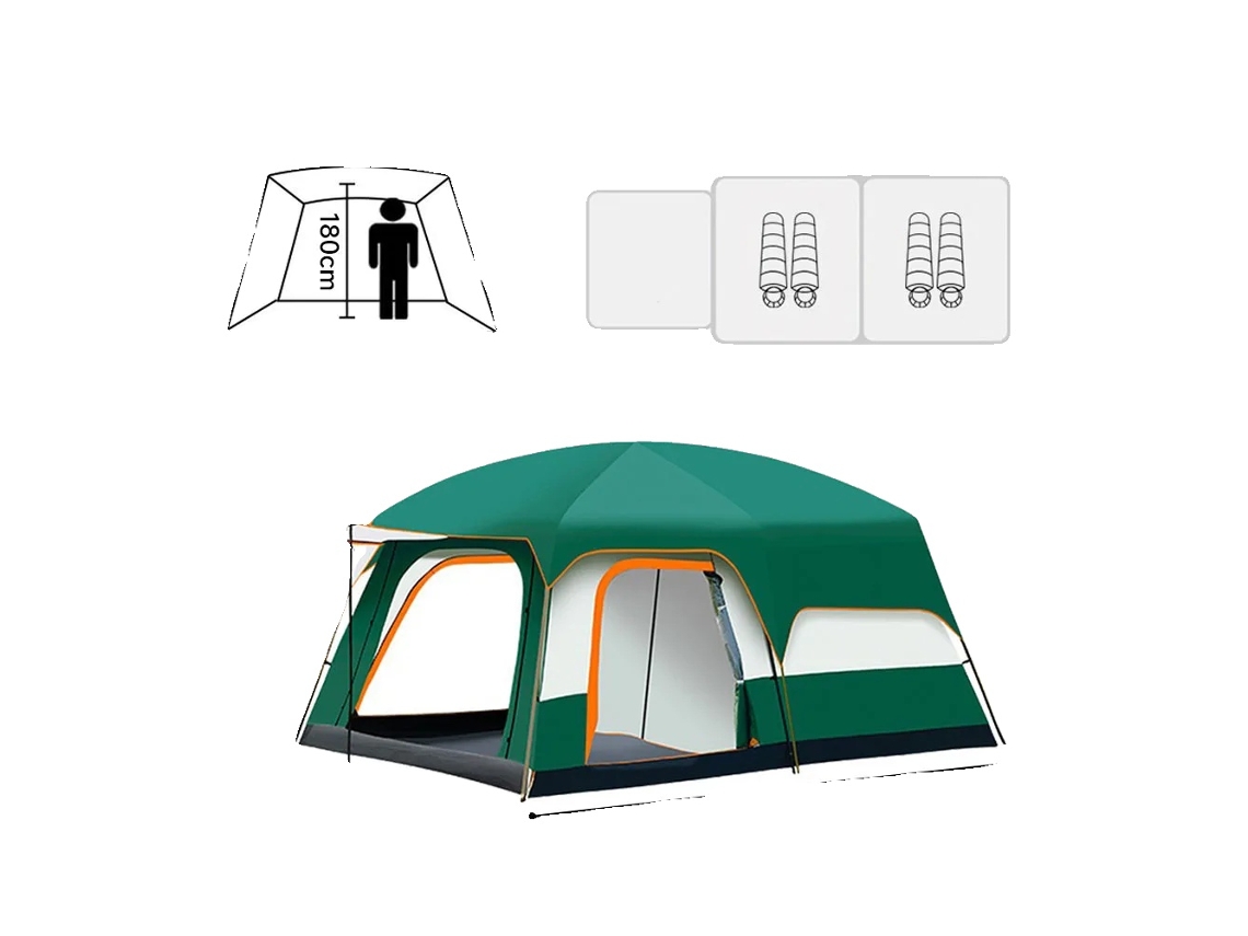 Barraca De Camping, Design Espaçoso, Rede Mosquiteira, Verde