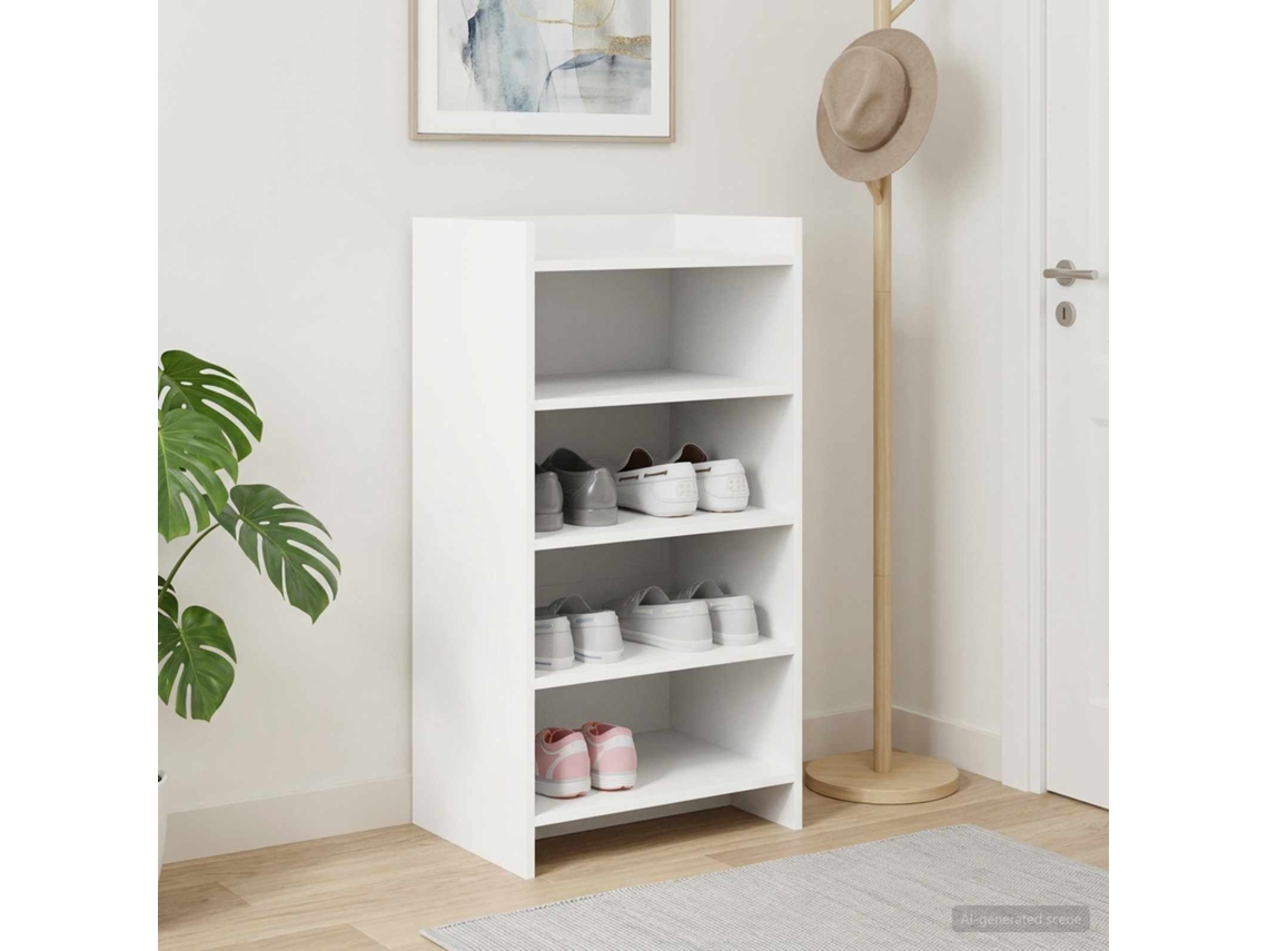 Vidaxl Armário De Sapatos Branco 48 X 36 X 92 Cm Derivados De Madeira