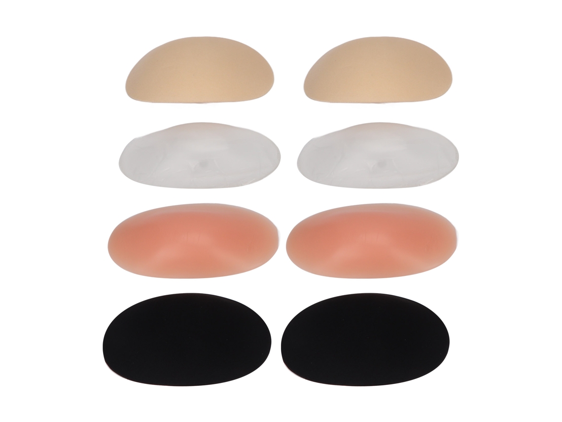 4 Pares De Espalhafatos De Ombro De Silicone Removíveis E Invisíveis Com Auto-adesivo