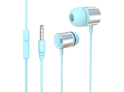 Fones De Ouvido S Com E 3,5 Mm Para Mp3 Jogos (azul, Tamanho Único)