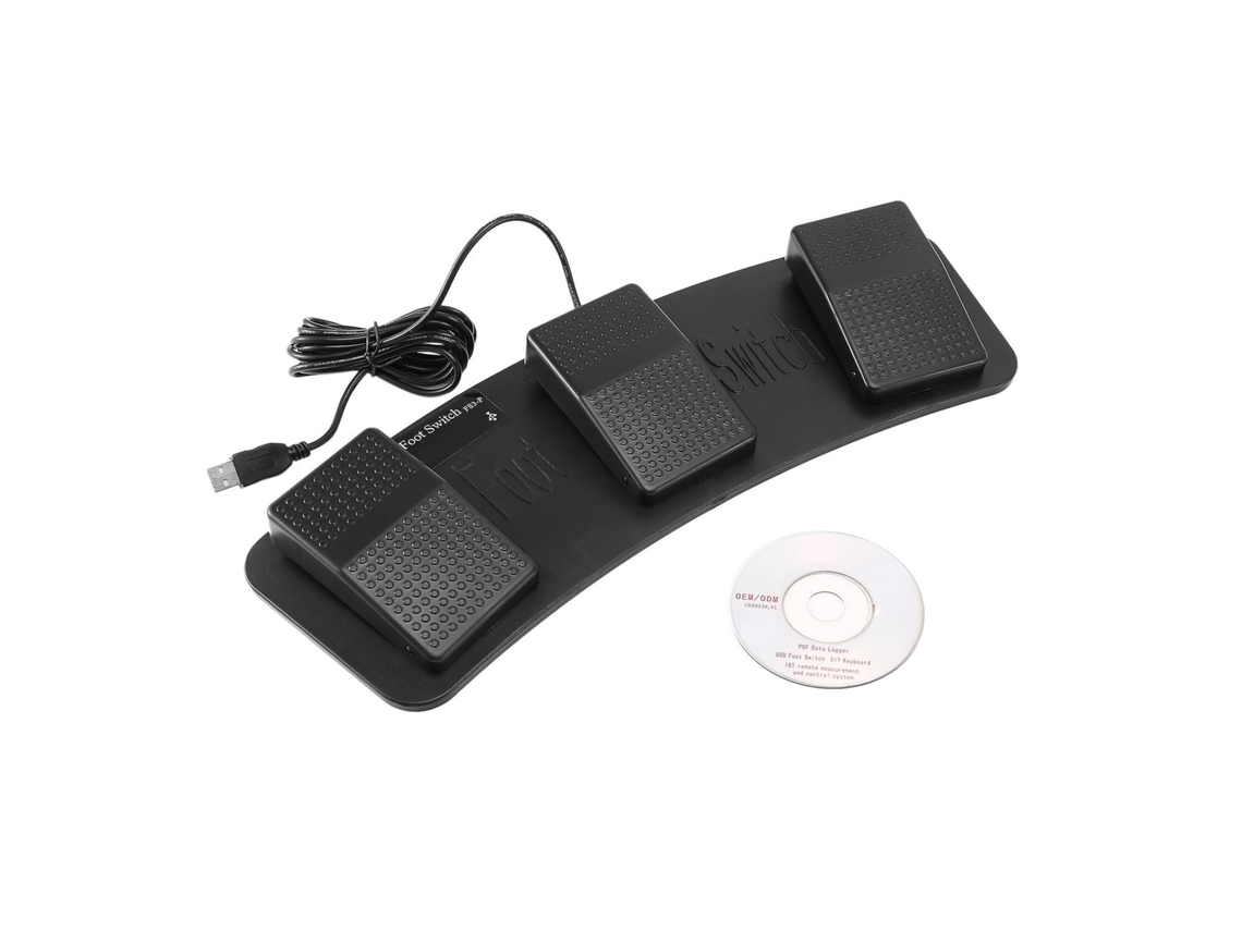 Pedal Usb Lurelia 43 Mm, 3 Cm, Compatível Com Pc/windows, Ligação Usb, Em Metal