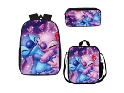 Mochila Estudantil Costura, 3 Peças, 17 Polegadas 5*