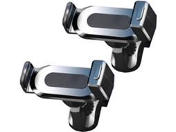 Suporte Para Celular Veicular De 2 Peças Com Encaixe Na Saída De Ar, Material Resistente Ao Calor, Fácil Instalação.
