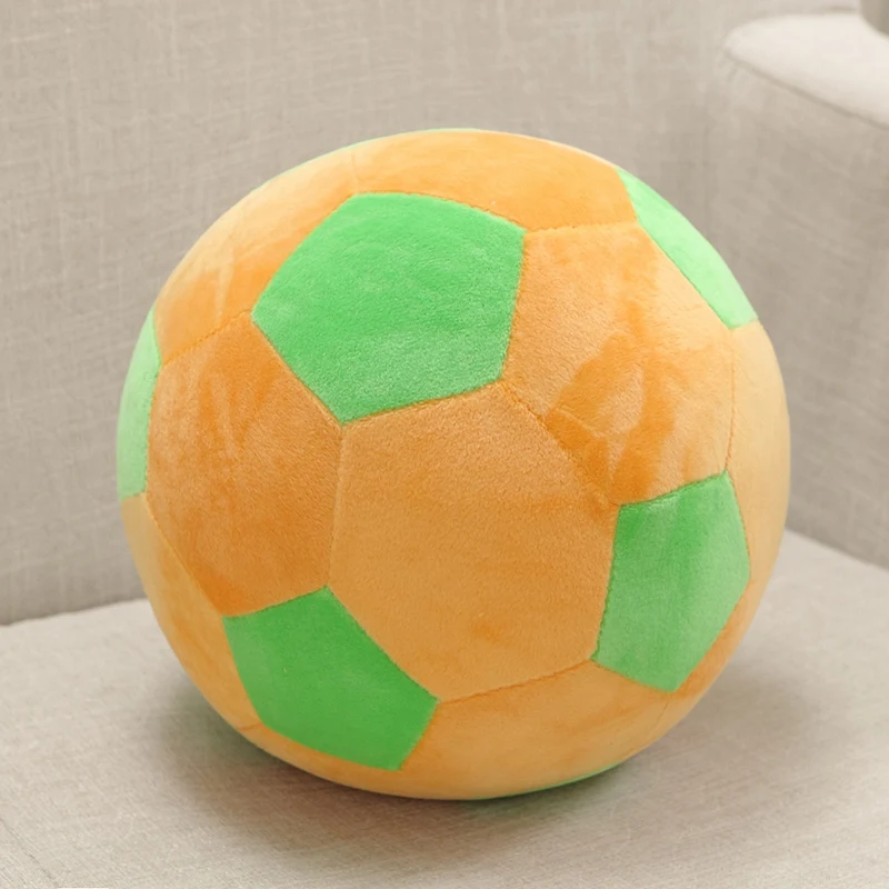 Brinquedo de Pelúcia Macio em Formato de Bola de Futebol MDUG (laranja esverdeado, 30 Cm)