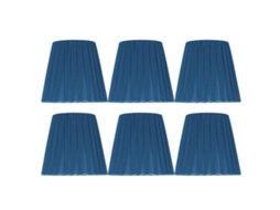 2026 6pcs Lâmpada de Tela Moderna Simples para Candelabro de Clip e Lâmpada de Parede Azul