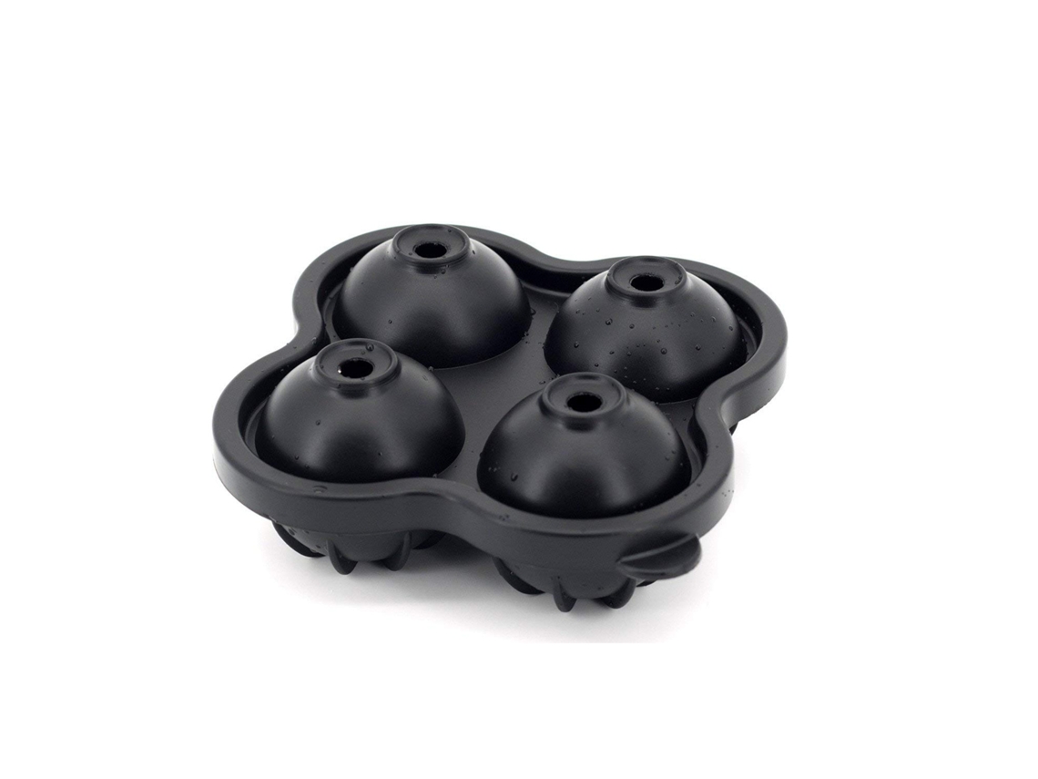 Forma De Gelo Redonda Bac A Xl Silicone, 1 Forma De Silicone Para 4 Cubos Gelo