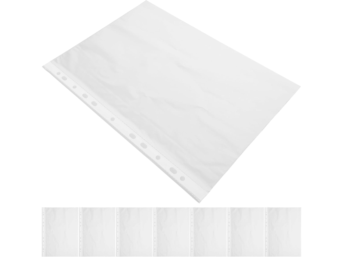 Luxshiny 100 Peças Pochetes De Proteção Transparentes Pp Para Álbuns E Documentos De Páginas Idéias Para